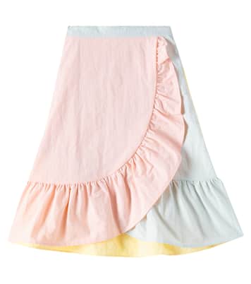 Colorblocked wrap skirt | Tinycottons