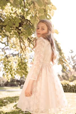 Floral embroidered organza dress | Petite Amalie  