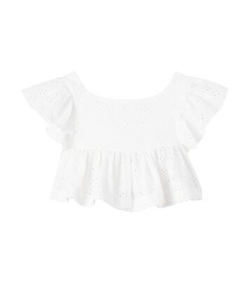 Cycas cotton lace top | Poupette St Barth Kids
