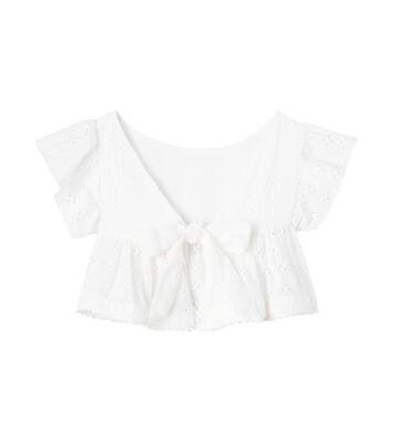 Cycas cotton lace top | Poupette St Barth Kids