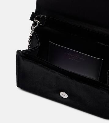 Verzierte Clutch Pilgrim Micro aus Samt | Roger Vivier