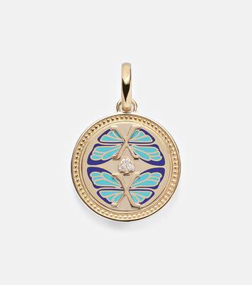 Reverie Medium 18k gold and ceramic pendant with diamonds | FoundRae