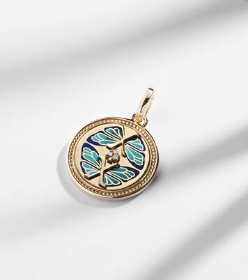 Reverie Medium 18k gold and ceramic pendant with diamonds | FoundRae