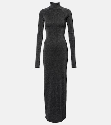 Lamé turtleneck maxi dress  | SIR