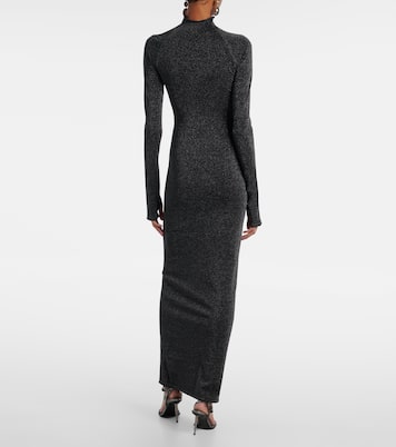 Lamé turtleneck maxi dress  | SIR