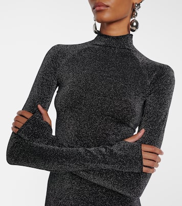 Lamé turtleneck maxi dress  | SIR