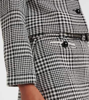 Embellished houndstooth cropped jacket | Self-Portrait