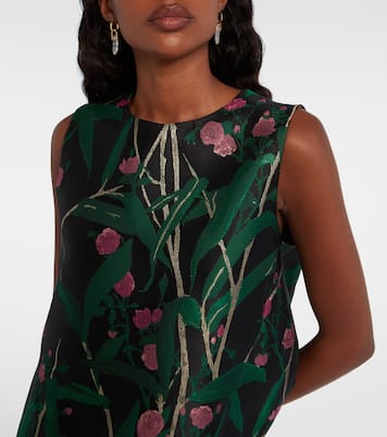 La Scala feather-trimmed jacquard top | La DoubleJ