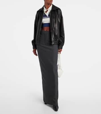 High-Rise-Maxirock aus einem Wollgemisch | Acne Studios