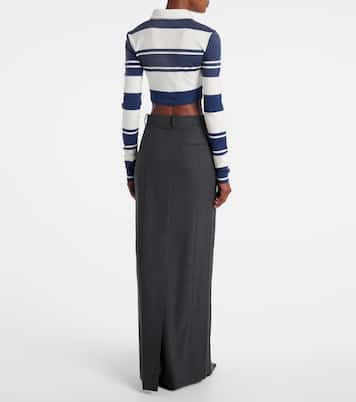 High-Rise-Maxirock aus einem Wollgemisch | Acne Studios