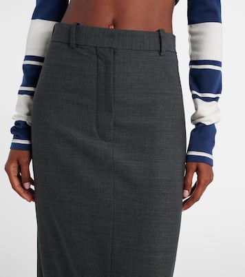 High-Rise-Maxirock aus einem Wollgemisch | Acne Studios