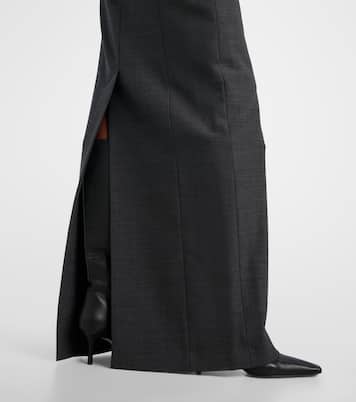 High-Rise-Maxirock aus einem Wollgemisch | Acne Studios