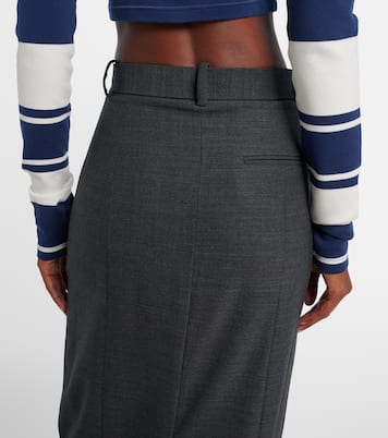 High-Rise-Maxirock aus einem Wollgemisch | Acne Studios