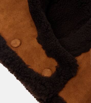 Shearling-trimmed suede hood | Yves Salomon