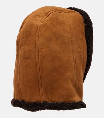 Shearling-trimmed suede hood | Yves Salomon
