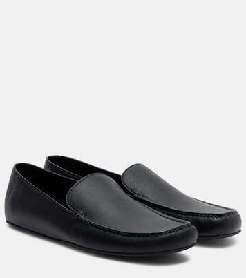 Leo leather slip-on shoes | The Row