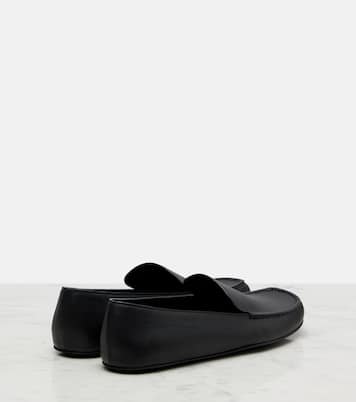 Leo leather slip-on shoes | The Row