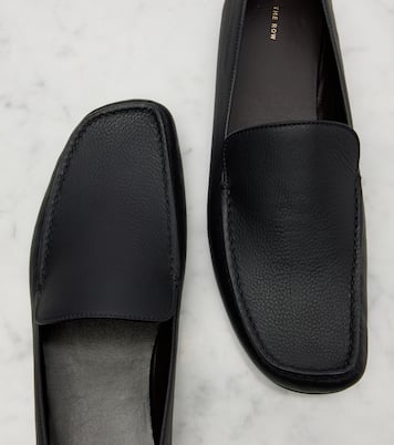 Leo leather slip-on shoes | The Row