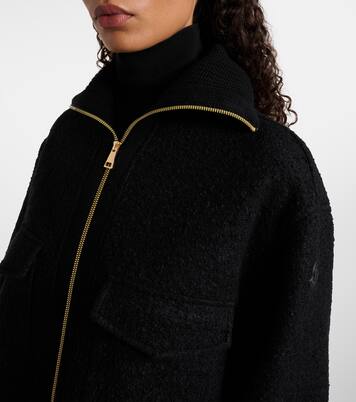 Bouclé wool-blend overshirt | Moncler