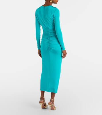 Ruched jersey midi dress | Carolina Herrera