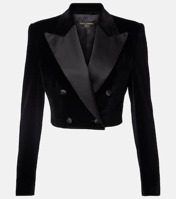 Giacca da smoking cropped in velluto | Dolce&Gabbana