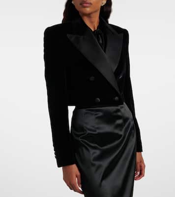 Giacca da smoking cropped in velluto | Dolce&Gabbana