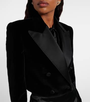 Giacca da smoking cropped in velluto | Dolce&Gabbana