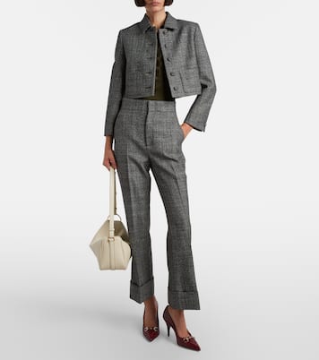 Schultertasche Half Horsebit Medium aus Leder | Gucci