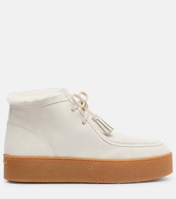 Ankle Boots aus Veloursleder mit Shearling | Hogan