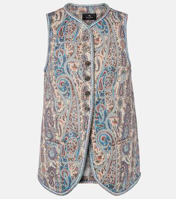 Paisley cotton-blend jacquard vest | Etro