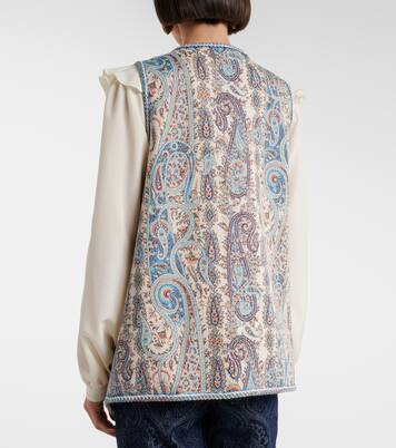 Paisley cotton-blend jacquard vest | Etro