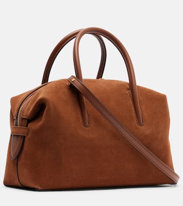 Stockholm Small suede top-handle bag  | DeMellier