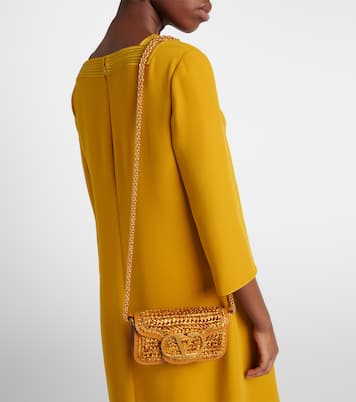 Locò Small crochet shoulder bag | Valentino Garavani