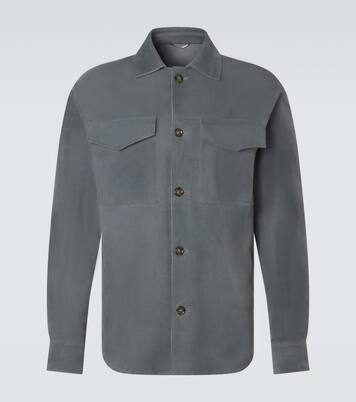 Hemdjacke aus Veloursleder | Lardini