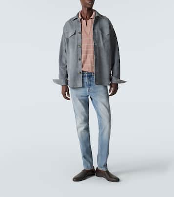 Hemdjacke aus Veloursleder | Lardini