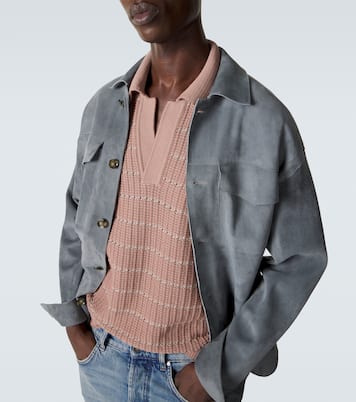 Hemdjacke aus Veloursleder | Lardini