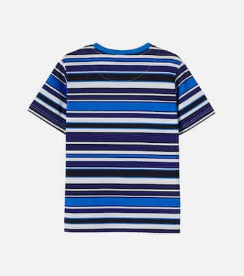 Appliqué striped cotton jersey T-shirt | Dolce&Gabbana Kids