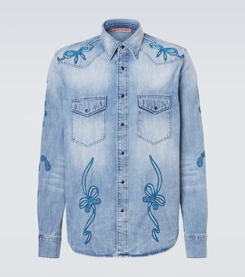 Chemise en denim brodée | Acne Studios