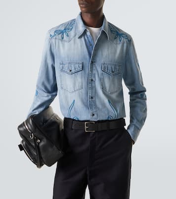 Chemise en denim brodée | Acne Studios