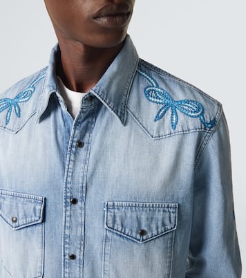 Chemise en denim brodée | Acne Studios