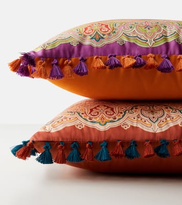 Pegaso paisley cotton cushion | Etro