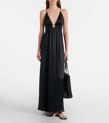 Meteora silk satin maxi dress | Heidi Klein