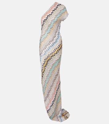 Wave one-shoulder maxi dress | Missoni
