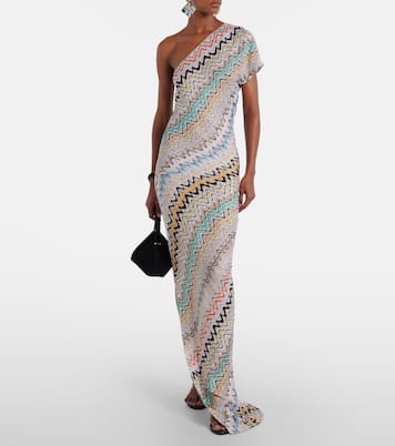 Wave one-shoulder maxi dress | Missoni
