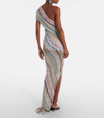 Wave one-shoulder maxi dress | Missoni