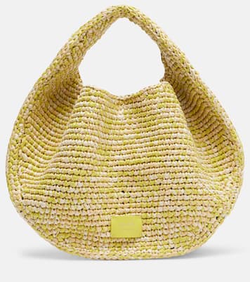 Olivia Medium raffia top-handle bag | Khaite