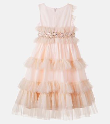 Sequined ruffled tulle dress | Patachou