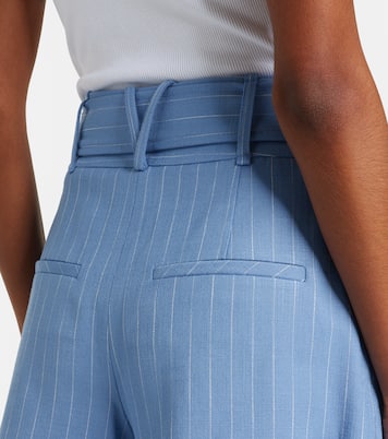 Shorts Piper de mezcla de lino a rayas | Veronica Beard