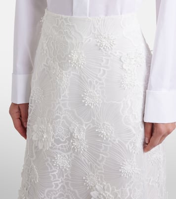 Jupe midi Sheer Meadow en organza à fleurs | Dorothee Schumacher