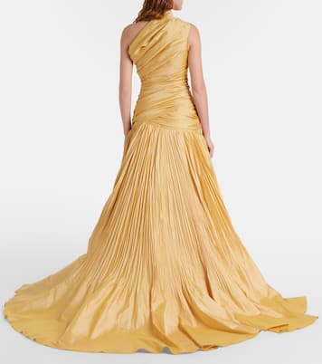 One-Shoulder-Robe aus Taft | Marmar Halim